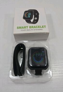 Fitness Activity H/R Tracker Smartwatch Black Rechargeable